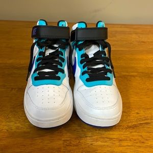 Sky blue and navy blue Nike Jordans